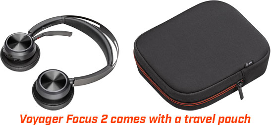 Poly Voyager Focus 2 Comes with a Travel Pouch
