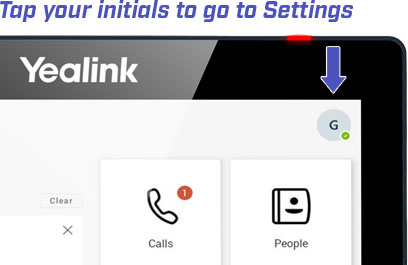 Yealink MP58 Microsoft Teams Phone, How to Go to Settings
