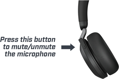 Jabra Evolve2 75, Mute by Pressing Button on Boom