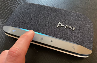 Poly Sync 20 Speakerphone, Volume Down