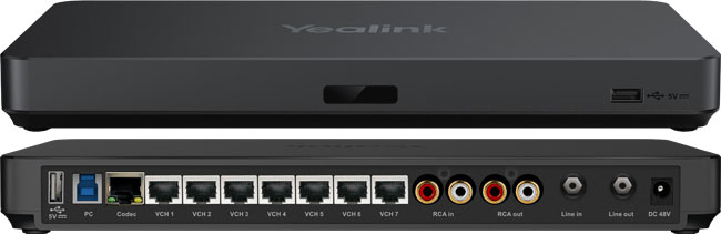 Yealink AVHub, Front and Back