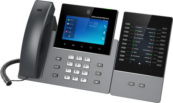 Grandstream GXV3350 IP Phone with Grandstream GBX20 Expansion Module