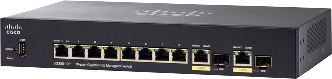 Cisco SG350-10P PoE Switch