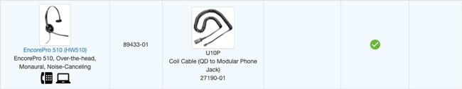 Plantronics Compatibility Guide Screenshot