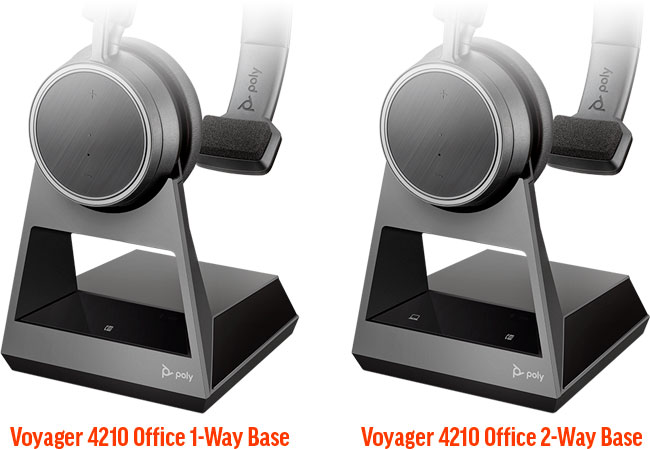 Poly Voyager 4210 Office Headsets, Bases
